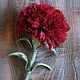 Брошь-бутоньерка "Carnation". Цветы из шелка, из ткани. Заколки. IRINA SHASHKINA. Интернет-магазин Ярмарка Мастеров.  Фото №2