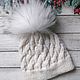 Knitted hat with pompom. Caps. Oksana Demina. Online shopping on My Livemaster.  Фото №2