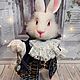 White rabbit from Alice in Wonderland hare wool toy. Felted Toy. Elena Konopleva dolls and toys. Online shopping on My Livemaster.  Фото №2