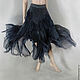 Copy of Wraparound skirt boho black "Niigata". Skirts. Юбки бохо (grifelt). Интернет-магазин Ярмарка Мастеров.  Фото №2