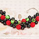 Bracelet with raspberries, black currants and apples. Bead bracelet. Romanycheva Natalia. Online shopping on My Livemaster.  Фото №2