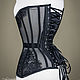 Заказать Прозрачный бельевой корсет удлиненный из сетки и кружева. Shi Corset (Анна). Ярмарка Мастеров. . Корсеты Фото №3