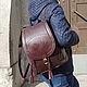 Order  Women's Burgundy Leria Mod R50-182 leather backpack. Natalia Kalinovskaya. Livemaster. . Backpacks Фото №3