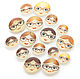The cabochon is handmade.Face dolls with glasses 18 mm, Cabochons, Tolyatti,  Фото №1