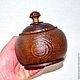 Order Textured cup-barrel with lid made of cedar. K26. ART OF SIBERIA. Livemaster. . Jars Фото №3
