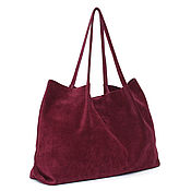Сумки и аксессуары handmade. Livemaster - original item Shopper Bag Suede Tote Bag Suede Bag without Lining. Handmade.