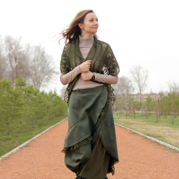 Одежда ручной работы. Ярмарка Мастеров - ручная работа Валяная юбка "Немного Бохо...". Handmade.