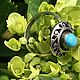 Antique ring with turquoise 925 silver, Holland. Vintage earrings. Dutch West - Indian Company. Online shopping on My Livemaster.  Фото №2