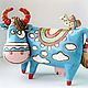 Ceramic cow ' Blue dream'. Model. TinaRita. My Livemaster. Фото №4
