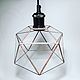 Loft stained glass lamp icosahedron, Ceiling and pendant lights, Magnitogorsk,  Фото №1