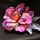 Order Rose brooch made of velvet. fantasy flowers. Livemaster. . Brooches Фото №3