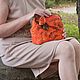 Bag with clasp: Bag felted orange beautiful Caprice. Clasp Bag. Magia voyloka (Magia-voyloka). My Livemaster. Фото №5