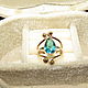 кольцо "Нежное сердце" из серебра 925 пробы с голубым топазом, Кольца, Краснодар,  Фото №1