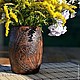 красивая ваза для полевых цветов для сухоцветов деревенский стиль сельский стиль украшение интерьера интерьерная керамика