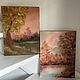 Paintings diptych 'Early morning', oil on canvas, Holland, Vintage paintings, Arnhem,  Фото №1