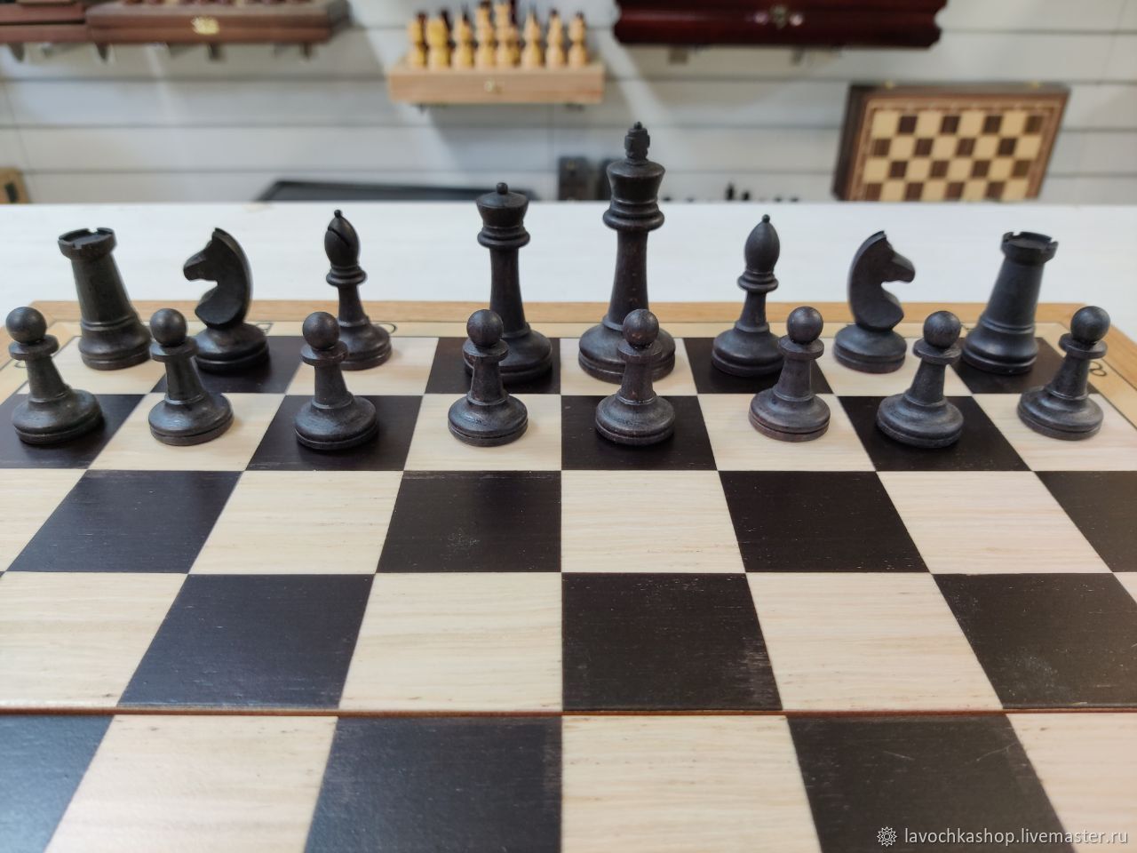 Шахматы турнирные утяжелённые с доской 400*400*27 мм