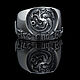 Кольцо Таргариены. Игра престолов. Fire and blood. Дейнерис Драккарис. Кольца. STEAMPUNKSTORE. Ярмарка Мастеров.  Фото №5