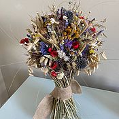 Букет из стабилизированных цветов и сухоцветов « Вдохновение»