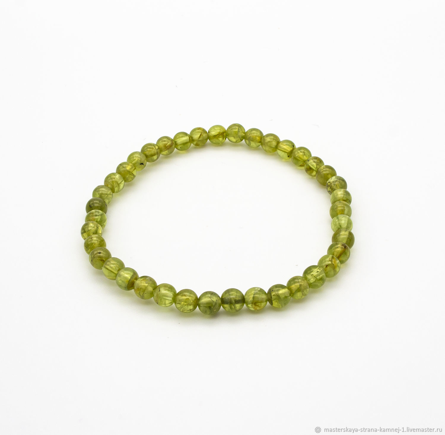 Браслет из хризолита шар 4,3мм купить в интернет-магазине Ярмарка ...