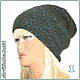 Шапка "MELODY" АНГОРА № 1, 2, 3 , 4, 5 т зел, черн,  терак. Шапки. Ирина(shvilinka.knit). Ярмарка Мастеров.  Фото №6