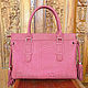 ROSETTA Python Women's bag in pink, Shopper, Kuta,  Фото №1