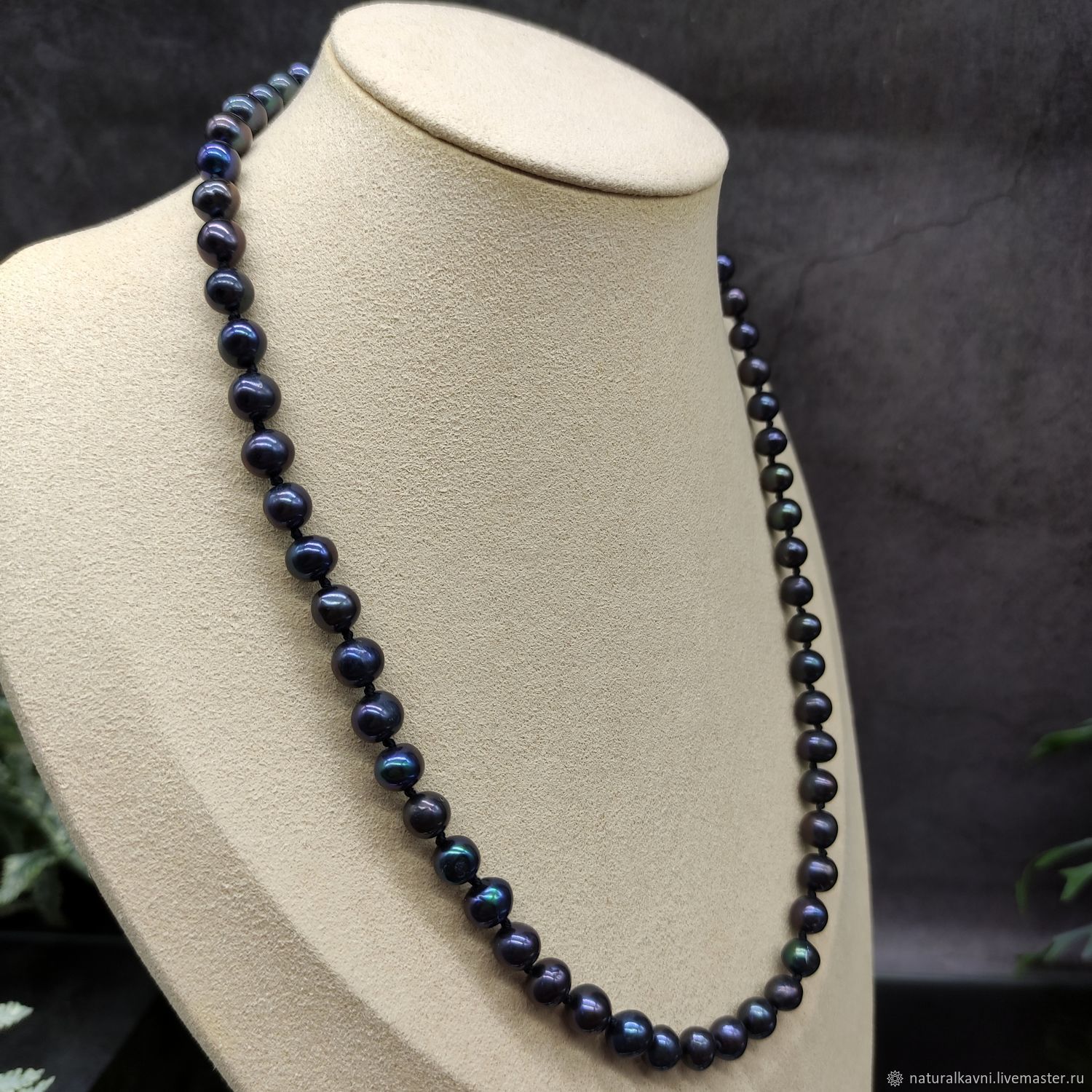 Бусы из натурального речного жемчуга в форме шарик купить в интернет ...