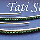 Серьги-продевки c зеленой шпинелью ,,THREADS  2 ,,. Серьги-продевки. Tati Style. Ярмарка Мастеров.  Фото №6