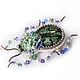Beetle brooch with seraphinite and Swarovski crystals. Brooches. elenasolo. Online shopping on My Livemaster.  Фото №2