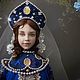  Русская красавица в синем наряде, Интерьерная кукла, Волгоград,  Фото №1