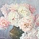Oil painting Bouquet of lush roses. Pictures. Irina Dimcheva. Интернет-магазин Ярмарка Мастеров.  Фото №2