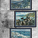 Oil pastel painting Quiet Bay. The black sea coast. Pictures. Pictures for the soul (RozaSavinova). My Livemaster. Фото №5