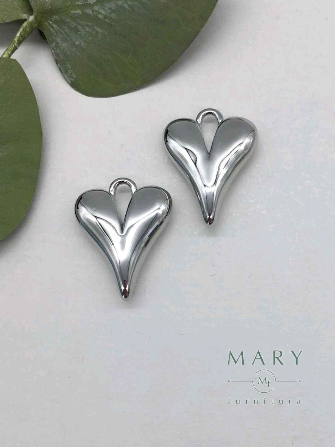 Подвеска Сердце, 20 × 15 мм, родий, П423 купить в интернет-магазине ...