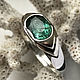 Handmade Emerald ring. 925 sterling silver, Rings, Moscow,  Фото №1
