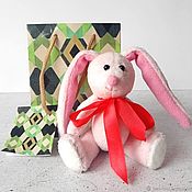 Для дома и интерьера handmade. Livemaster - original item Pink rabbit, interior toy. Handmade.