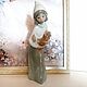 Винтаж: Lladro статуэтка Девочка с петухом фарфор Испания, Статуэтки винтажные, Нижний Новгород,  Фото №1