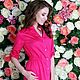 Raspberry-colored satin shirt dress, Cotton Pink summer dress. Dresses. mozaika-rus. Online shopping on My Livemaster.  Фото №2