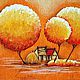 Заказать Картина "Солнечная долина" миниатюра. Шелковые истории (Ms-LUdaMIla). Ярмарка Мастеров. . Картины Фото №3