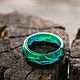 Ring made of wood and epoxy resin 'Polar Night'. Rings. greenwood44. My Livemaster. Фото №4