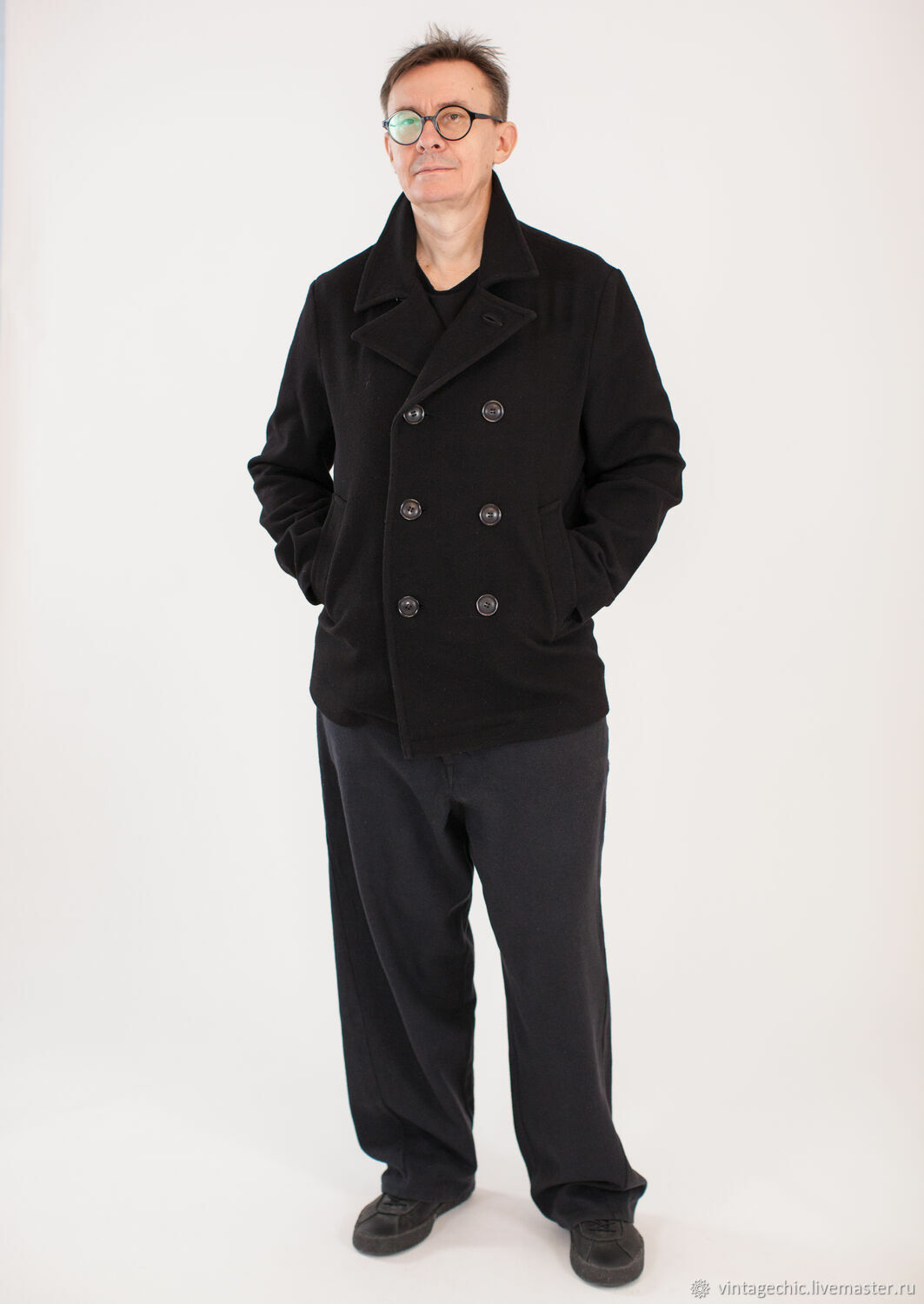 Бушлат мужской из черной шерсти MUHA-358Ma на заказ в интернет-магазине ...