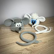 Одежда handmade. Livemaster - original item Costumes of Mice from the cartoon about Leopold Mask Tail. Handmade.