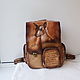 Women's leather backpack with an engraving to order for Olga, Backpacks, Noginsk,  Фото №1