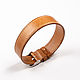Solid whiskey-colored genuine leather strap, Watch Straps, Moscow,  Фото №1