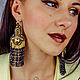Order Soutache earrings. Mystery. bead earrings. long earrings beaded. LADY-LIZA jewelry shop. Livemaster. . Earrings Фото №3