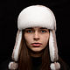 Женская норковая шапка ушанка комбинированная, Шапка-ушанка, Киев,  Фото №1