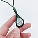 Quartz pendant with actinolite green natural stone pendant. Pendant. Macrame jewelry - gnezdo_kukushki. Online shopping on My Livemaster.  Фото №2