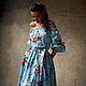 Romantic dress ' birds of Paradise on blue', Dresses, Moscow,  Фото №1