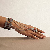 Украшения handmade. Livemaster - original item Chain bracelet: Slave bracelets, silver-plated. Handmade.
