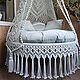 Заказать Подвесное кресло-шатер. Оксана Макраме узелочки (macrame-uzelochki). Ярмарка Мастеров. . Кресла Фото №3