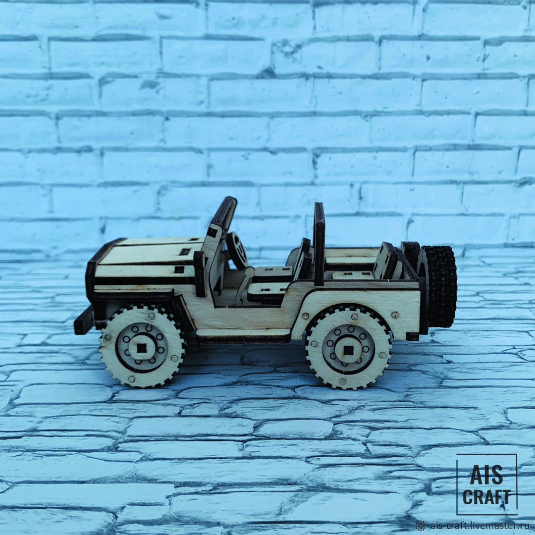 Техника, роботы, транспорт: 3D-конструктор из фанеры Джип Willys в ...