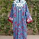 Uzbek robe made of suzane and ikat. Boho coat, caftan. S047, Robes, Odintsovo,  Фото №1